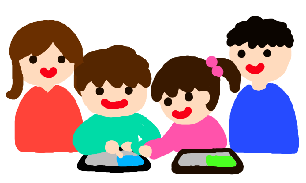 メガネとビスケットをする子供