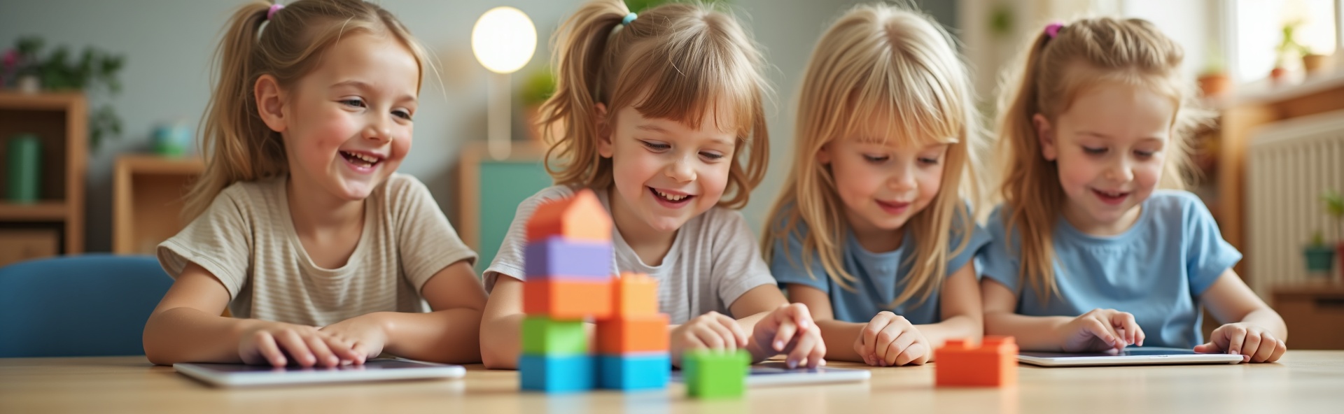 子供たちがプログラミングを楽しんでいる様子